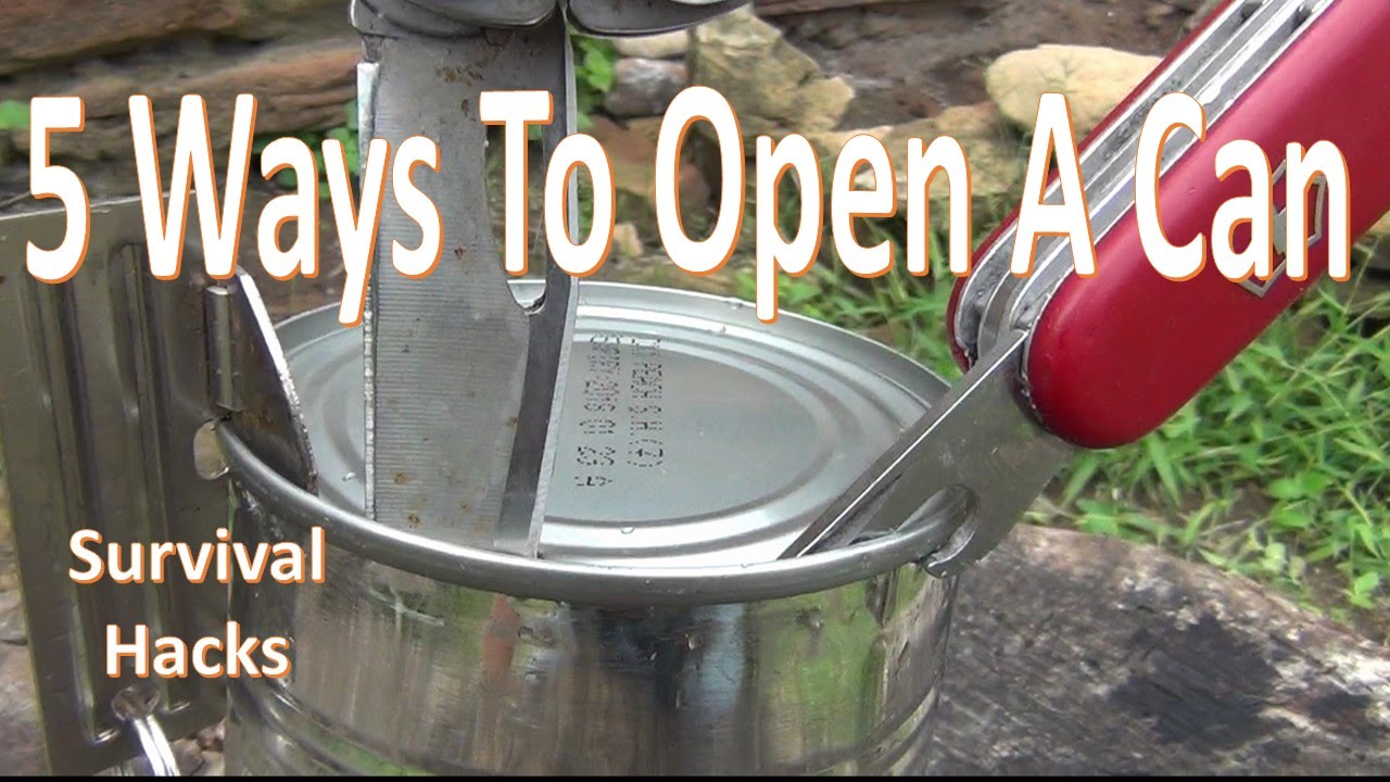camping hacks for large families 5 Rustic Ways To Open A Can (Survival Tips)