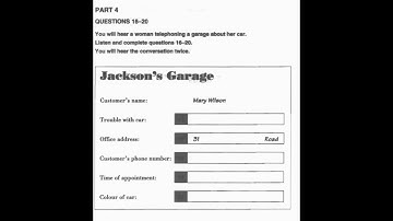 Listening A2, KET 1, Test 4, Part 4