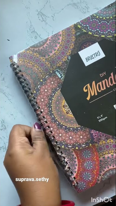 Unboxing Mandala Colouring book || #brustro #colouringbooks #mandalaartist #shorts #youtubeshorts