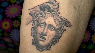 Medusa Puntillismo de arrastre 3RL Tattoo Timelapse