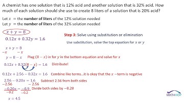 Mixture Problems using Linear Systems
