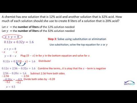 Mixture Problems using