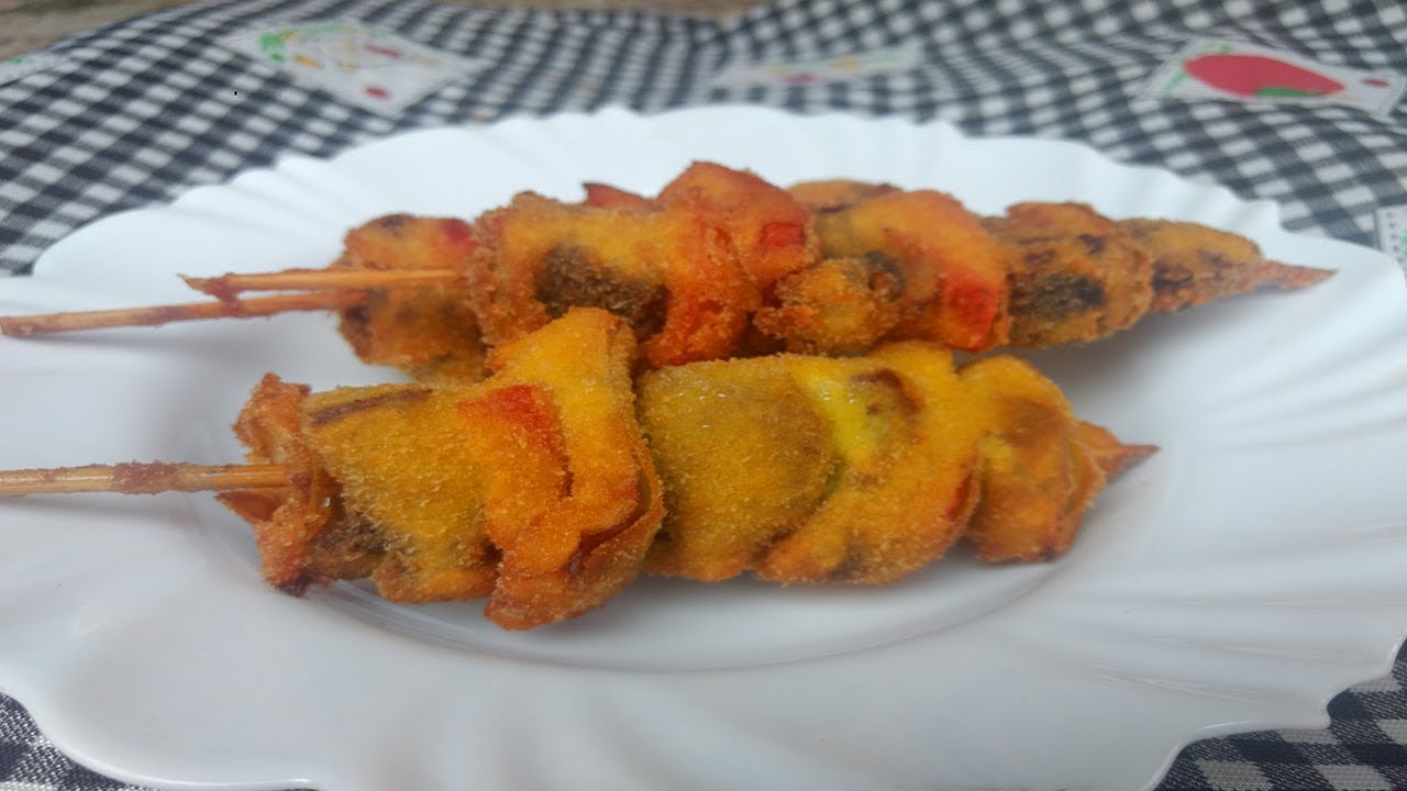 ESPETINHO FRITO de CARNE igual de BARES e RESTAURANTES