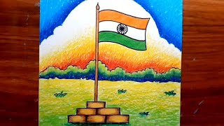 how to make Indian flag drawing || indian flag easy || beautiful Indian flag drawing #drawing #india