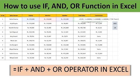 IF AND OR Formula in Excel with MULTIPLE CONDITIONS In Hindi