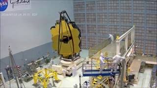 Time-lapse: Webbcam View of James Webb Space Telescopes Folding Its Wings