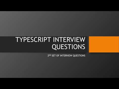 Typescript 2nd Set of interview questions