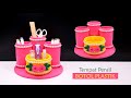 Cara membuat tempat pensil dari botol plastik bekas dan kardus | Plastic bottle pen / pencil holder