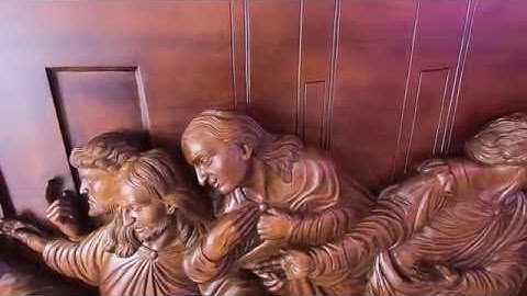 Bất ngờ Bức tranh Bữa Tiệc Ly gỗ cẩm lai nguyên khối giá 7500usd Quả là Tuyệt Tác