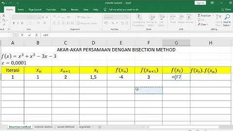 AKAR-AKAR PERSAMAAN DENGAN BISECTION METHOD ( METODE SETENGAH INTERVAL METODE BAGI DUA)