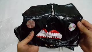 Unpacking Tokyo Ghoul Mask Kaneki Ken Cosplay Mask Topeng Tokyo Ghoul