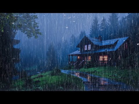 Fall Asleep With The Soothing Sounds Of Rain And Thunder | ASMR, Study, Relax with Rain Sounds