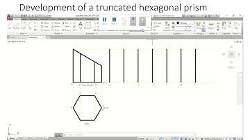 Parallel line Development Hexagonal prism