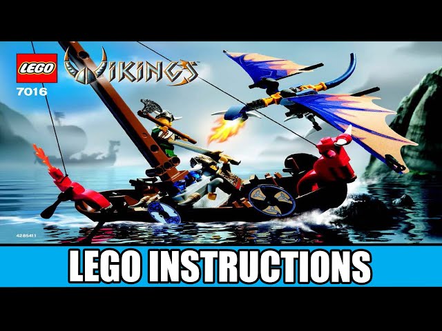 LEGO How to Build LEGO Viking Boat against the Wyvern Dragon - 7016 (LEGO - YouTube