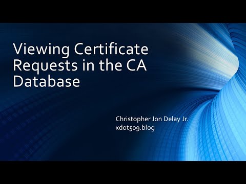 Viewing Certificate Requests in the CA Database