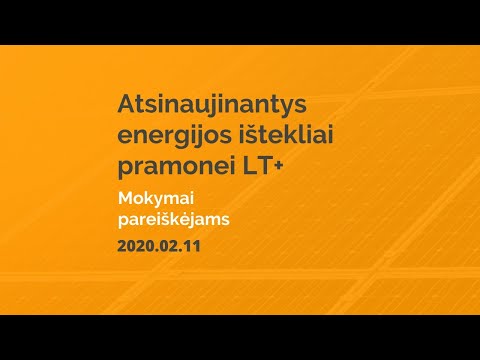 „Atsinaujinantys energijos ištekliai pramonei LT+. Mokymai pareiškėjams".