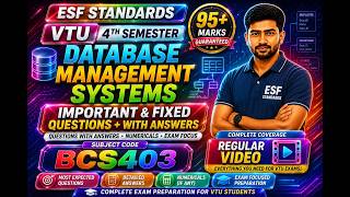 Database Management System |BCS403| Important Questions with Answers | VTU|Fixed & Pakka Questions