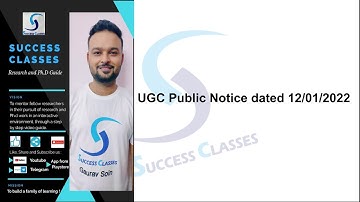 UGC Public Notice dated 12/01/2022 | PhD | Gaurav Soin