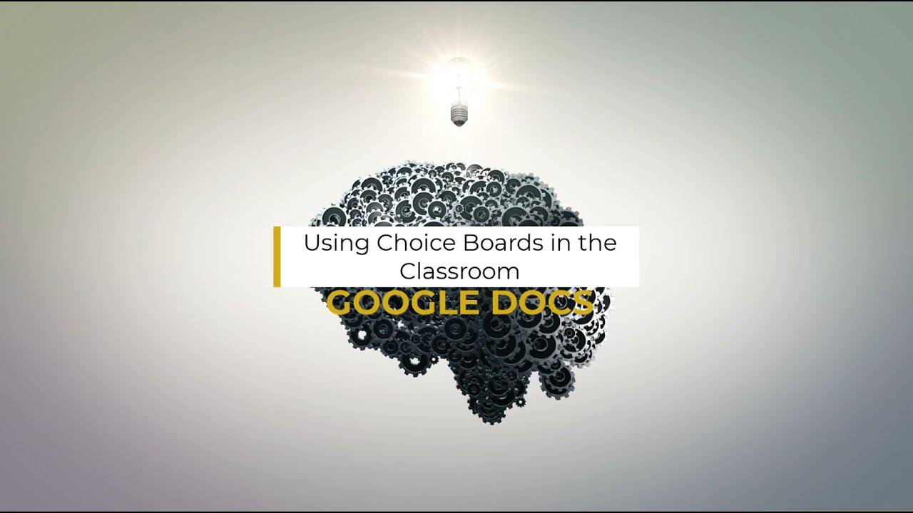 Using Choice Boards in the Classroom: Google Docs - YouTube