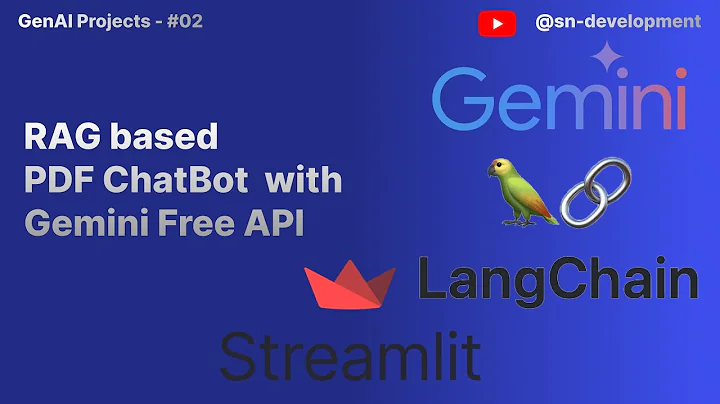 Build a RAG-Based PDF Chatbot with Streamlit, FAISS, LangChain & Gemini API (Free!)
