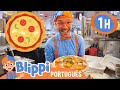 Blippi Aprende a Fazer Pizza! | 1 HORA DO BLIPPI BRASIL! | Vídeos Educativos em Português