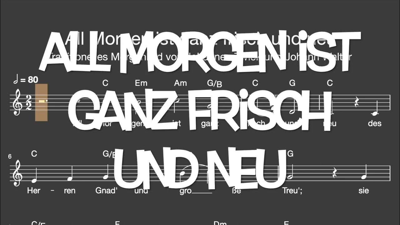 Lied All ist ganz frisch und neu / Melodie, Akkorde, Noten,Text) YouTube