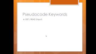Topics in Computer Science - Pseudocode