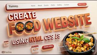 Responsive Food Restaurant Website Using HTML CSS and JavaScript Only | With Source Code