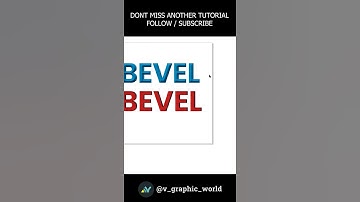 39. #shorts Bevel Text Effect in Corel draw #photoshop #coreldraw