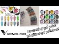 Swatching Venalisa 24 glitter gel pots!And chat video!What polygel kit and brand would I recommend!