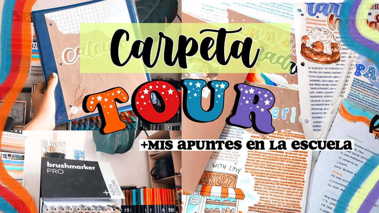 ✰ TOUR POR MI CARPETA ✰ | Apuntes de la escuela + tips