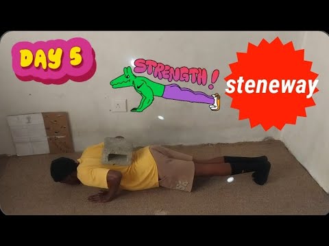 DAY FIVE DOING PUSH UPS WITH BLOCK STENE ON MY BACK 💪 - YouTube