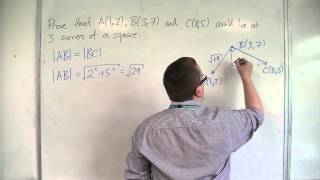 OCR MEI Core 1 2.06 A Worded Problem involving Distance and Perpendicular Lines