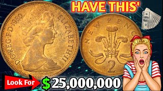 Two Pence 1980, Coin from United Kingdom detailed information||How Much is a 2 Pence Worth Today?