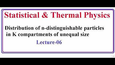 DISTRIBUTION OF N DISTIGUINSHABLE PARTICLES IN K COMPARTMENTS OF UNEQUAL SIZE