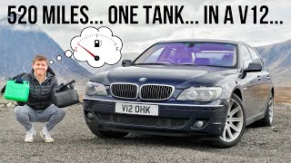 Can I drive the cheapest V12 in the country from Scotland to London on one tank of fuel?