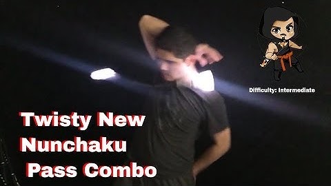Wild Intermediate Nunchaku Pass Combo!  Learn it!  Diagonal Pass Combo to a BTN btb pass