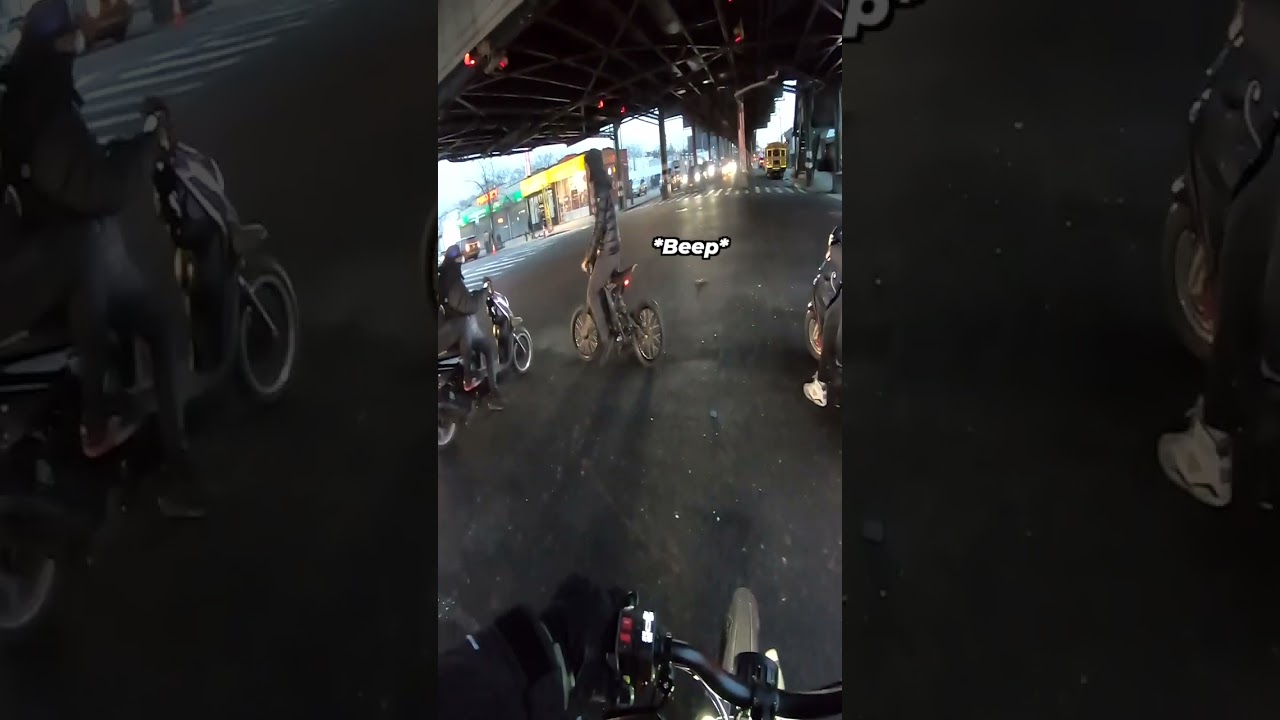 Thieves try to steal biker's surron 😱 
