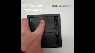 ASA Versahit stopcontact zwart BE
