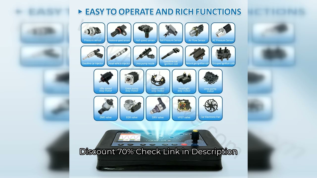 QDB4A QDB-5A Car Sensor Tester Oscilloscope PWM Drive Multimeter Ignition Injector Simulator Step Mo