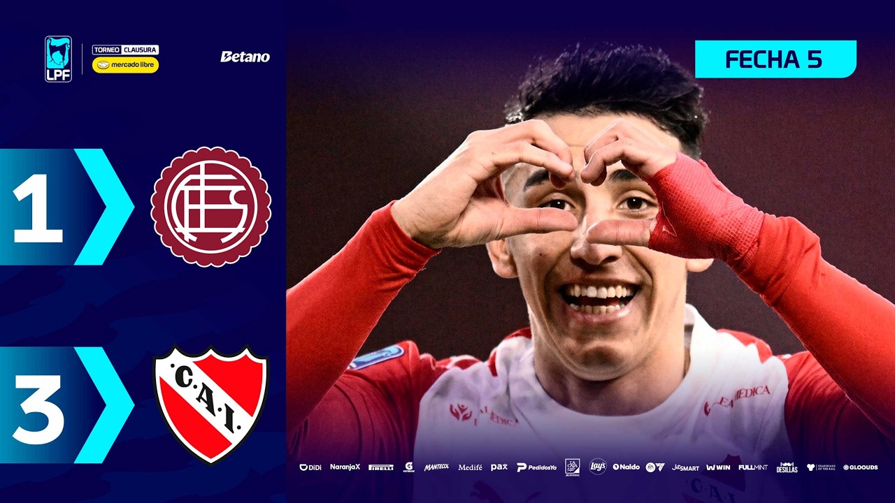 LANÚS 1 - 3 INDEPENDIENTE | Resumen del partido | #TorneoMercadoLibre Clausura 2026 🏆