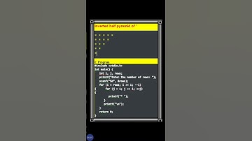 C Program to print Inverted Half Pyramid of Star pattern👌🌺🌼🌻🌷