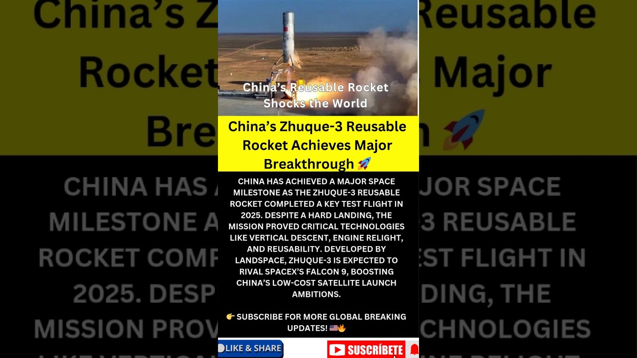China Shocks Space World! Zhuque-3 Reusable Rocket Breakthrough Despite Hard Landing 🚀 