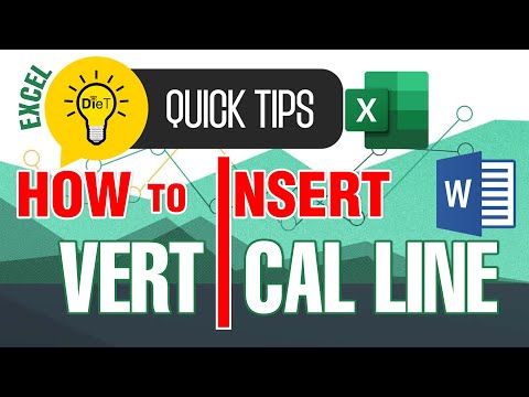 Quick Tips for Excel | Word: HOW TO INSERT VERTICAL LINE SYMBOL
