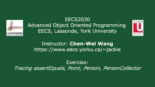 Full [HD] EECS2030 - Exercise - Tracing assertEquals Point Person PersonCollector Guide