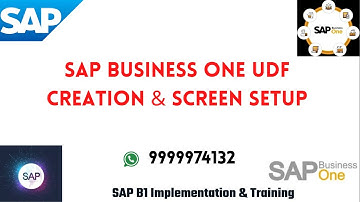 SAP Business One UDF Creation & Screen Setup || S-257