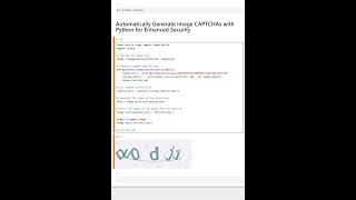 Day 179 : Automatically Generate Image CAPTCHAs with Python for Enhanced Security