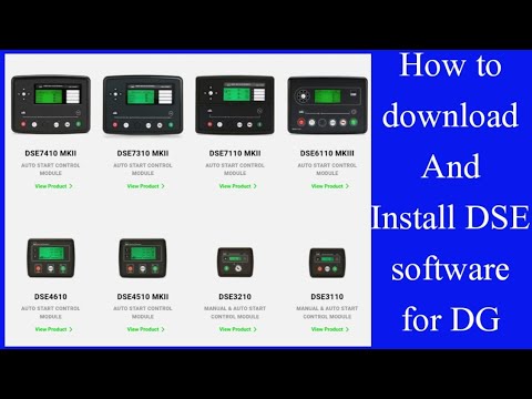 How to Download  Install DSE controller software for Diesel Generator