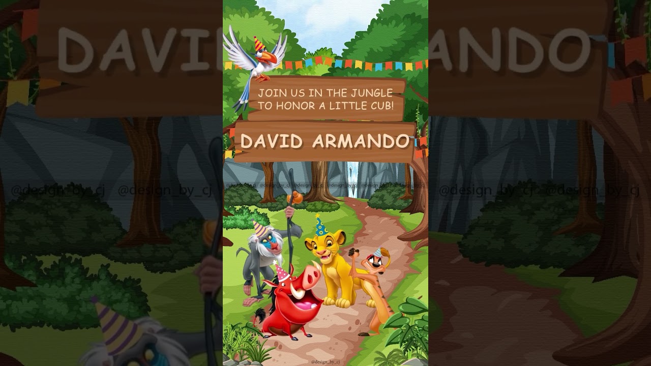 Baby Shower Invitation Video | Lion King Themed | Part 1