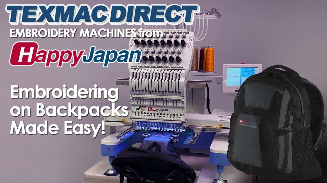 Easily Embroider on Backpacks with HappyJapan Embroidery Machines